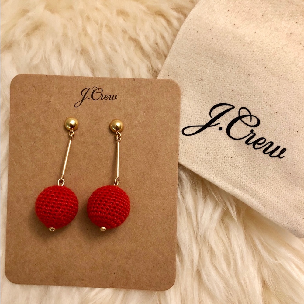 J Crew/Crochet bead drop earrings